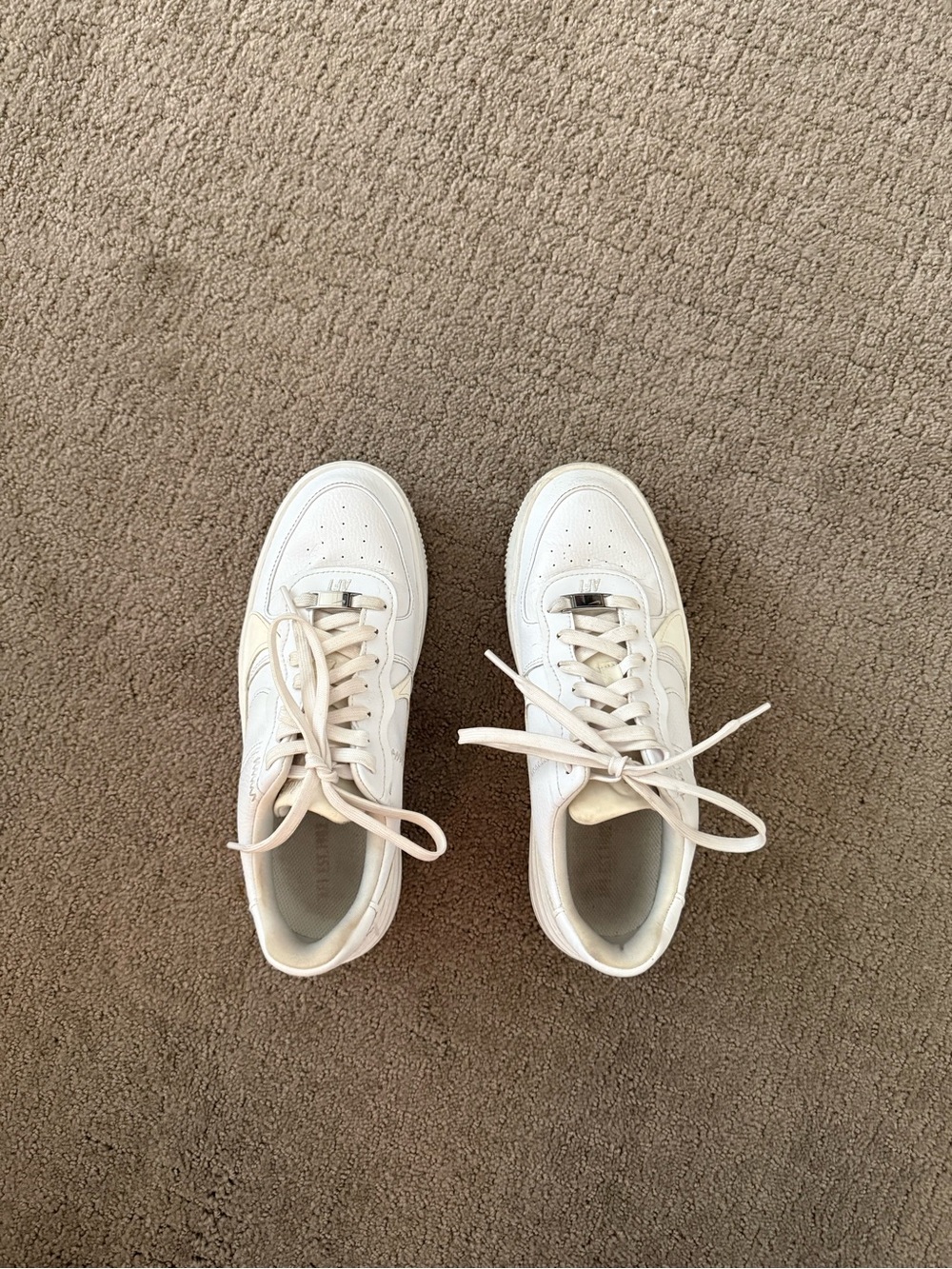 Nike Kids White Lace-Up Sneakers
